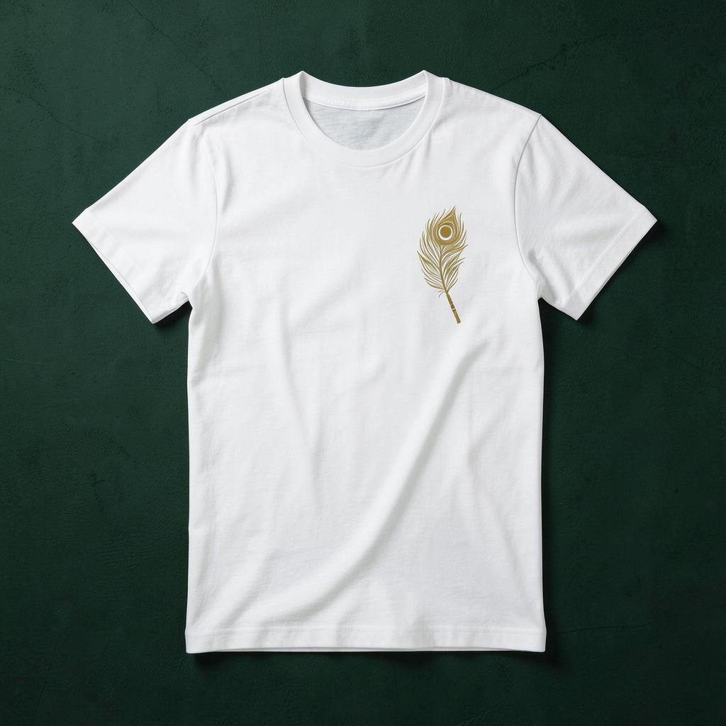 मोरपंख टी-शर्ट — Peacock Feather Tee